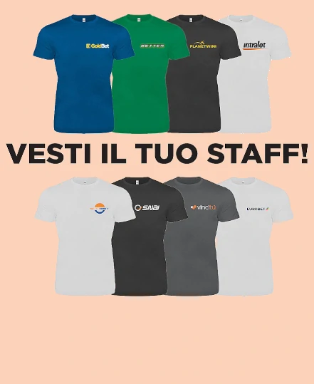 Personalizza le t-shirt del tuo staff