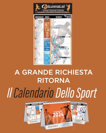 Calendario dello sport nel formato classico e tascabile 2024 personalizzabile.